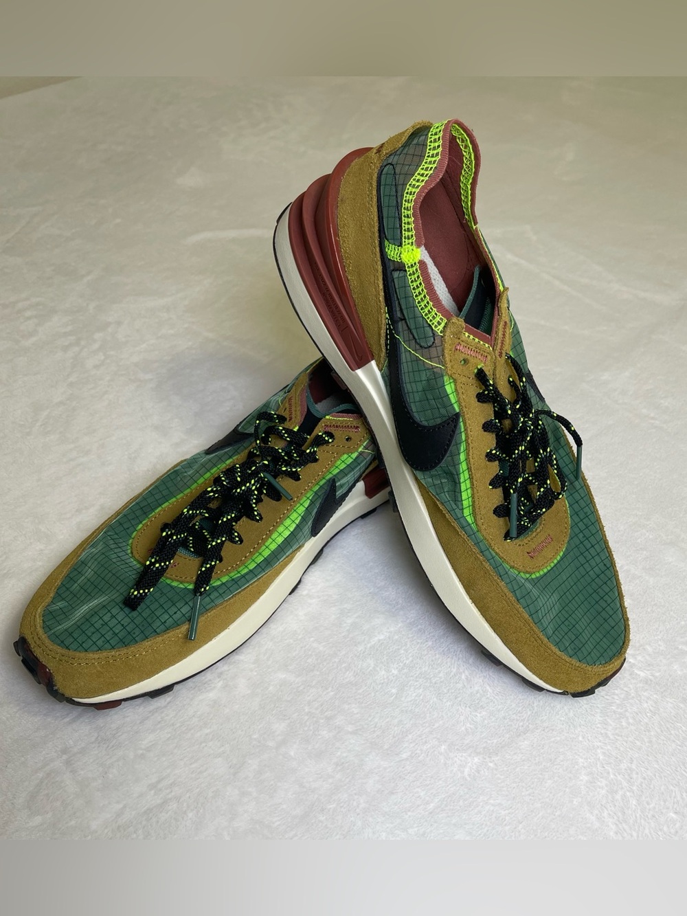 Nike Men’s Waffle One SE Golden Moss Camo Sole Sneakers Size 8.5 DX3736-300 NWOB